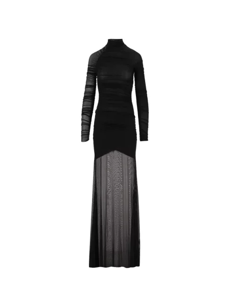Rochie maxi Amazuìn din tul drapată negru