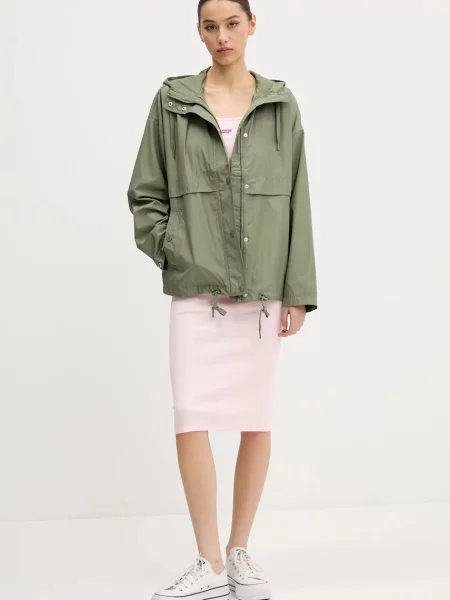 Tommy Jeans sukienka midi dopasowana różowy