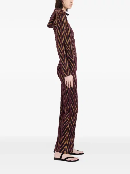 Pantaloni Proenza Schouler din jacard roșu