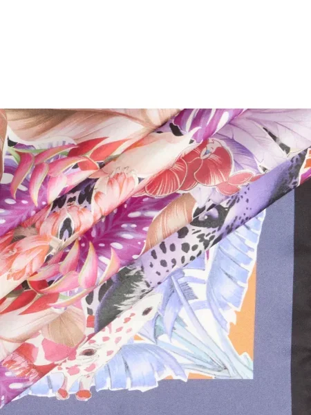 Svileni šal Lancel s printom ljubičasta