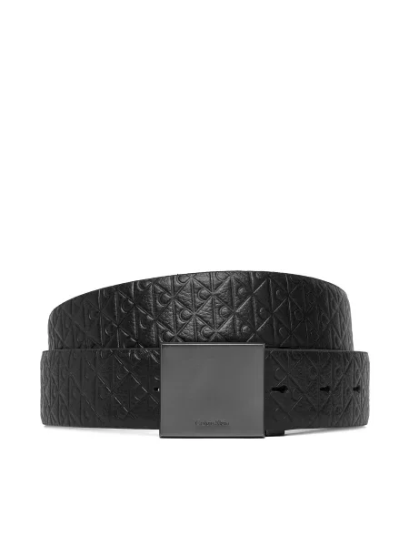 Curea Calvin Klein Dress Plaque Pebble Aop Ad negru