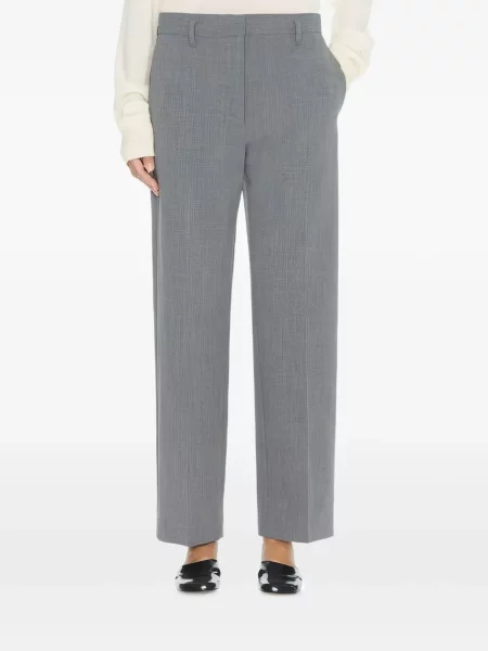 Pantaloni The Row de lână gri
