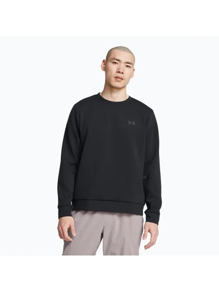 Мъжки суитшърт Under Armour Unstoppable Fleece Crew black/black черно