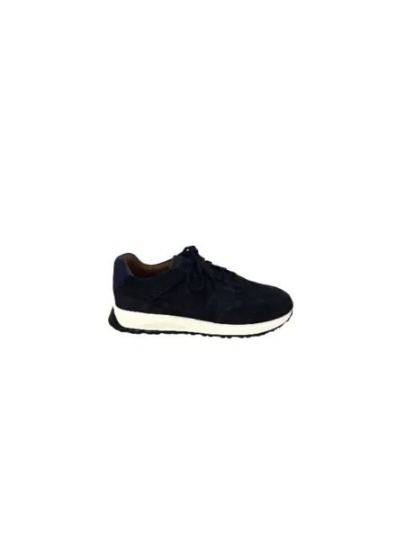 Sneakersy Clarks zamszowe wiązane niebieskie