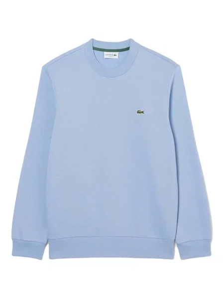 Hanorac crewneck Lacoste din fleece albastru