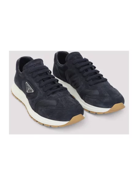 Sneakersy Prada skórzane niebieskie