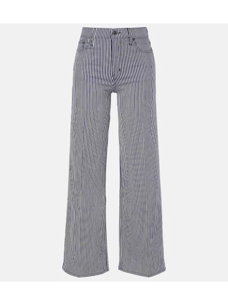 Pantaloni palazzo Frame cu picior lat albastru