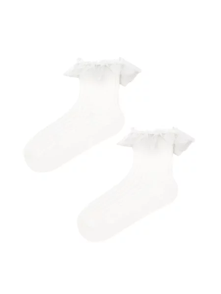 Penti Čarape PENTI Rüschen-Knöchelsocken' bijela