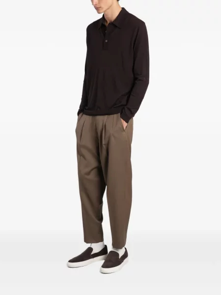 Polokošeľa Low Brand hnedá