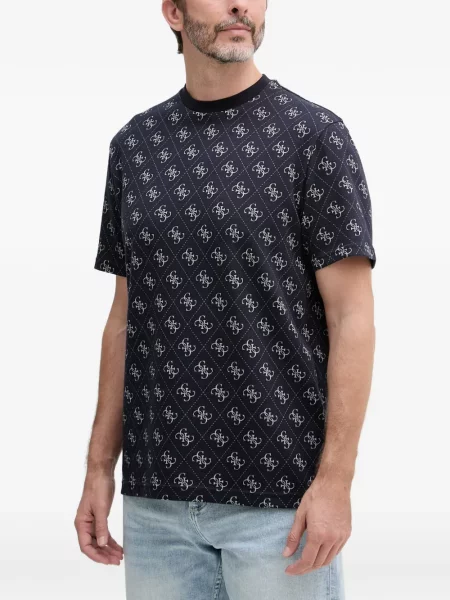 Tricou Guess cu imagine albastru