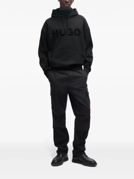 Hanorac cu glugă Hugo cu imagine negru