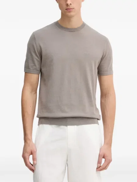 Tricou Armani Exchange cu broderie tricotate