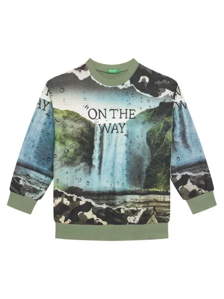 United Colors Of Benetton Μπλούζα Oversize πράσινο
