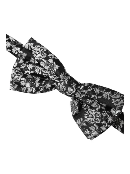 Krawat Dolce And Gabbana w kwiatki szary