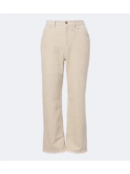 Pantaloni Marant Etoile de catifea cord evazate bej