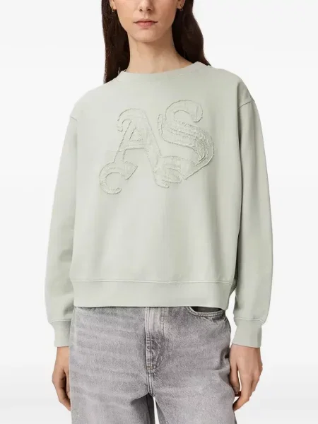 Hanorac Allsaints cu aplicații verde