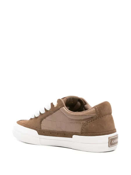 Sneakerși Amiri din piele de căprioară maro