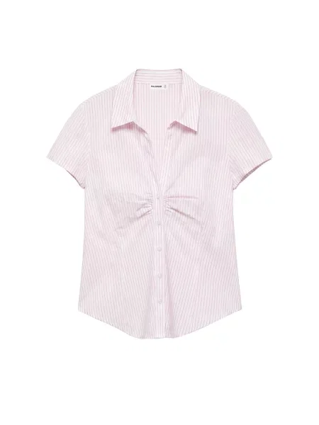 Pull&Bear Bluză roz pal alb