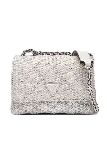 Мини сумка Guess серебряная
