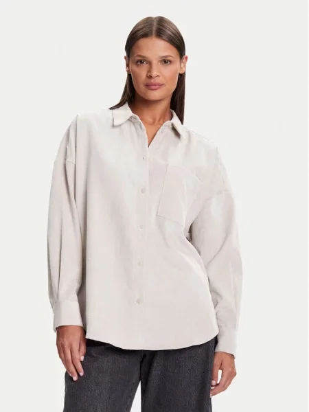 Vero Moda Koszula Sanne Oversize beżowy