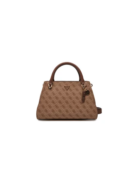 GUESS Kabelka NOELLE II LUXURY SATCHEL / cappuccino hnědá