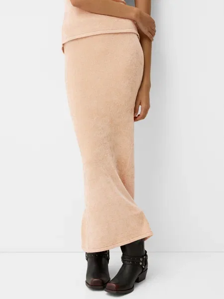 Bershka Fustă nisipiu