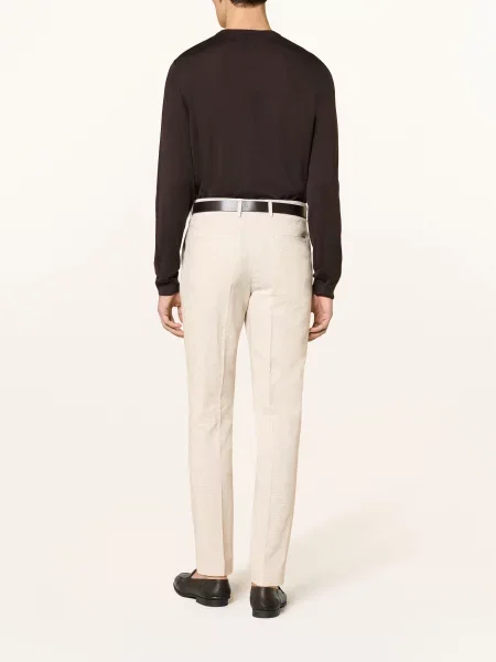 Boss Oblekové Kalhoty Genius Slim Fit open beige béžové