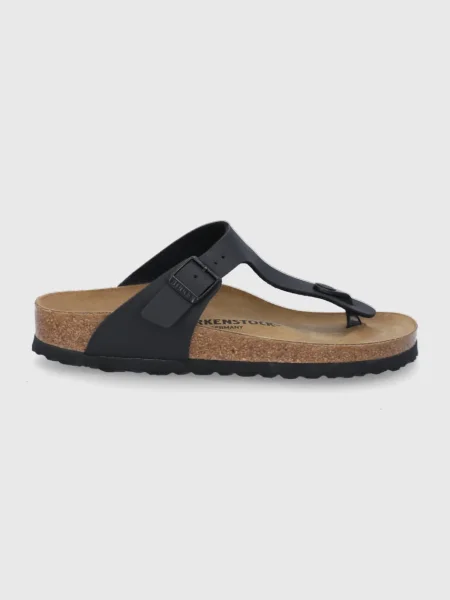 Pantofi Birkenstock cu toc plat negru