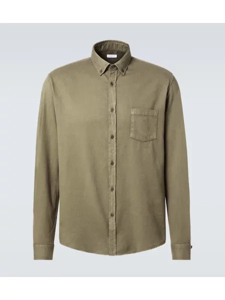 Flanel srajca Sunspel zelena