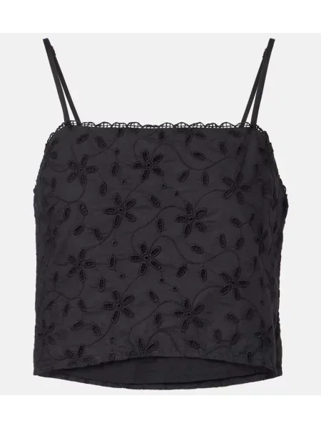 Cropp top Posse cu broderie negru