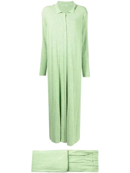 Rochie maxi Bambah tricotate lungă de costum verde
