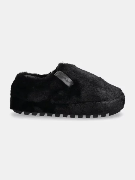 Kućne papuče Calvin Klein Jeans HOME ANKE SLIPPER WN FUR crna