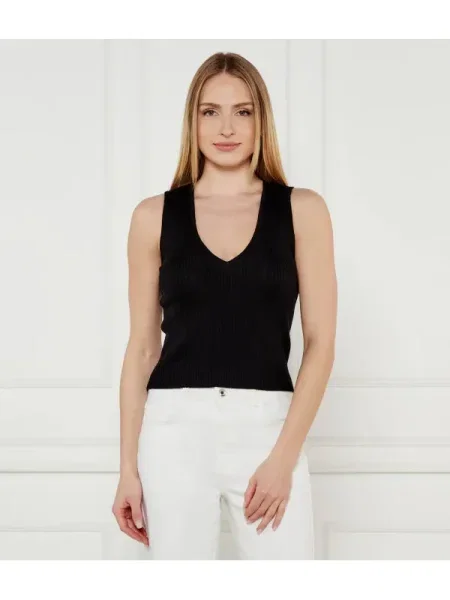 Top Pinko de mătase negru