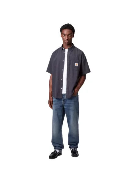 Jeansy Carhartt Wip z przetarciami niebieskie