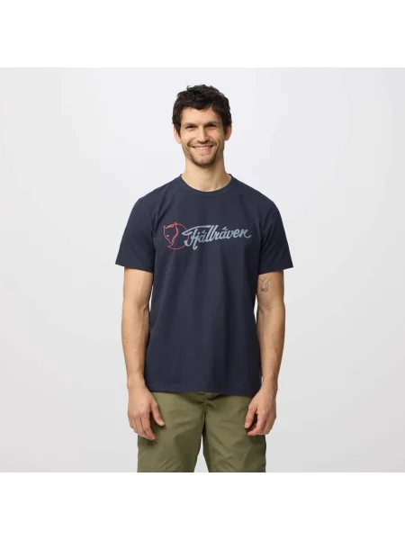Tricou Fjallraven cu autograf albastru