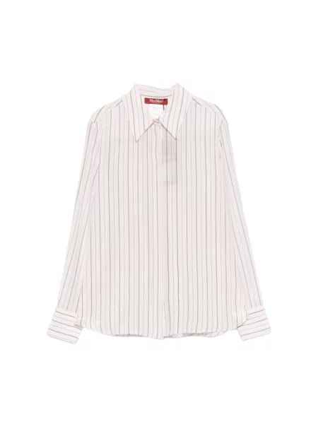 Lniana koszula Max Mara różowa