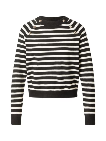 VERO MODA Pulover VMHAPPY negru alb
