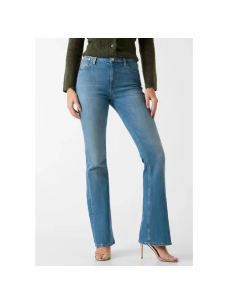 Jeansy straight leg Guess niebieskie