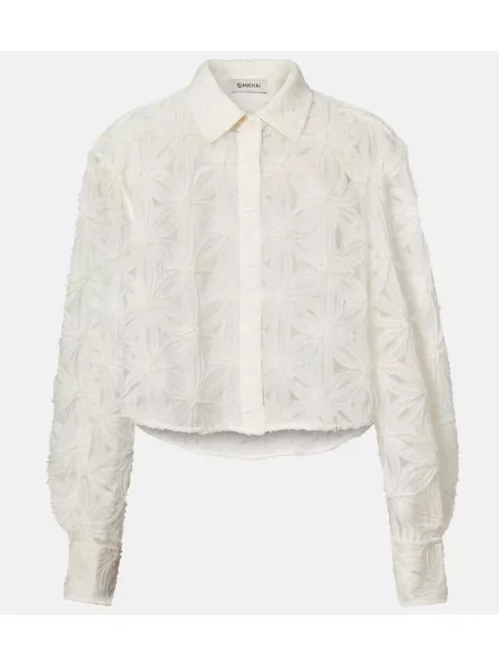 Cropp bluză Simkhai cu model floral alb