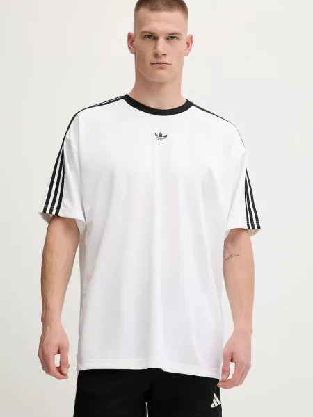 Adidas Tricou adicolor Jacquard alb
