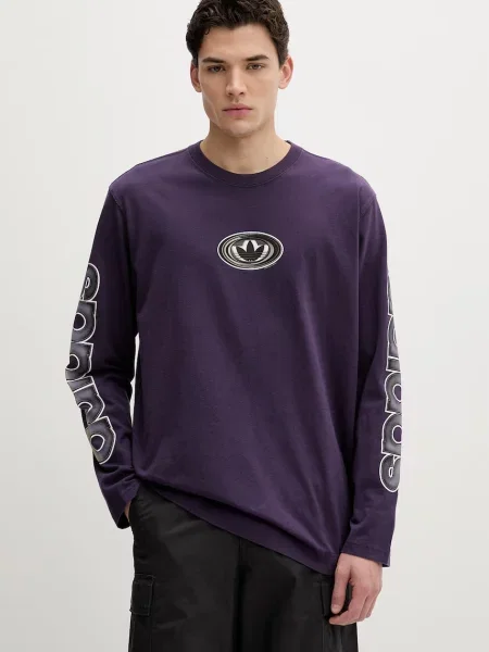 Tricou mânecă lungă Adidas Originals violet
