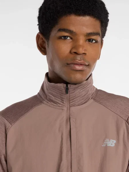 Толстовка на блискавці New Balance коричнева
