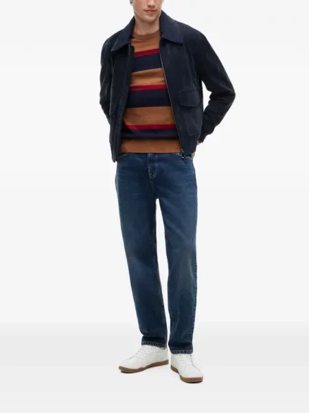 Pulover Tommy Hilfiger cu decolteu rotund albastru