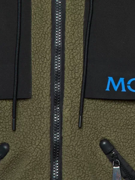 Geacă Moncler din fleece verde