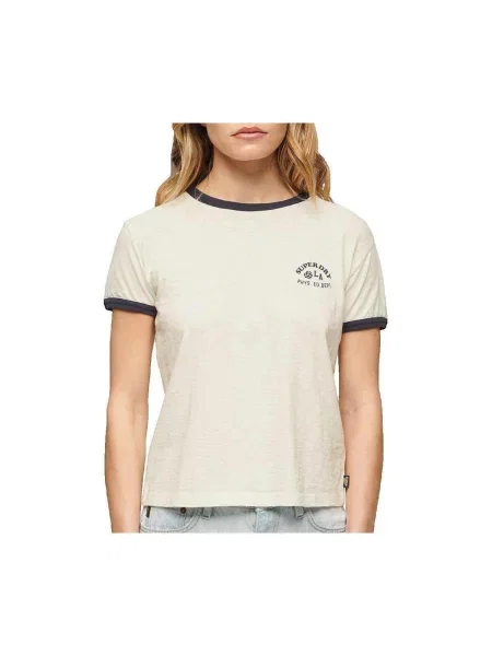 Tricou sport Superdry alb
