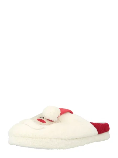 Trendyol Papuci de casă ecru roșu