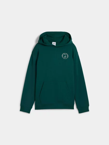 Детское худи Puma зеленое