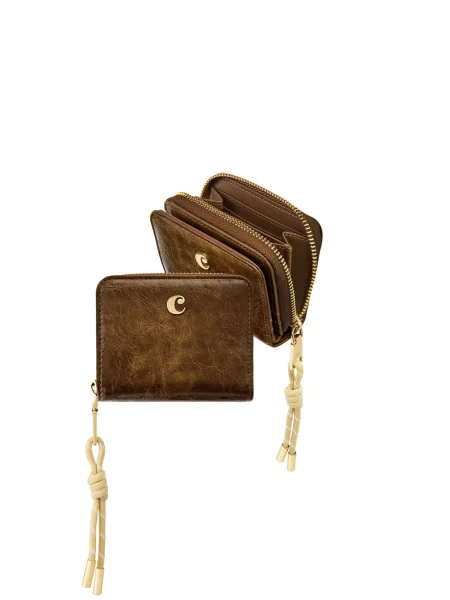 Cacharel Peněženka Card wallet with flap Philomène karamelová