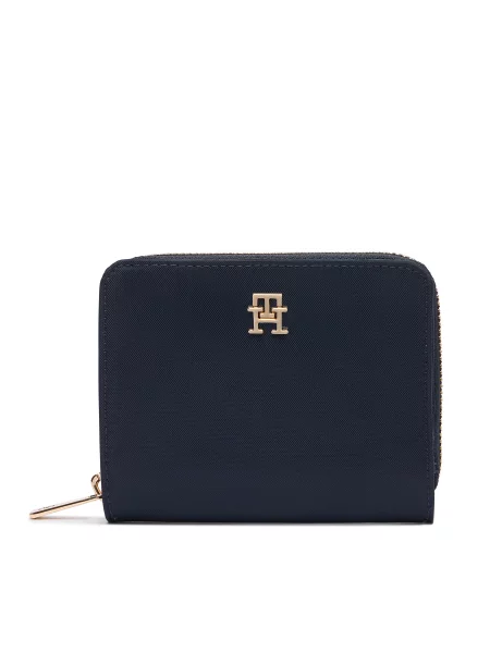 Portofel Tommy Hilfiger Th Icon Med Za W/Flap Bleumarin albastru