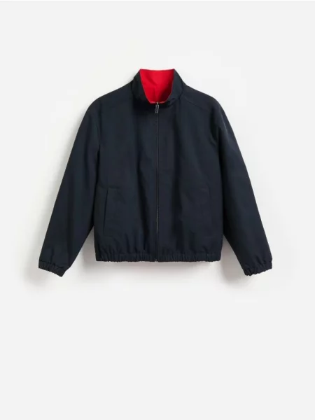 Reserved Jachetă bomberă reversibilă bleumarin